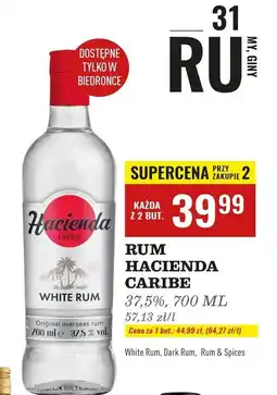 Biedronka Rum Hacienda Caribe White oferta
