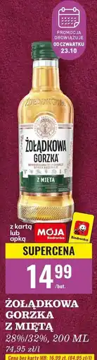 Biedronka Wódka Żołądkowa Gorzka Z Miętą oferta