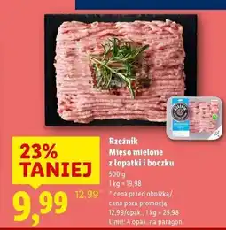 Lidl Mięso mielone z łopatki i boczku Rzeźnik Codzienna Dostawa oferta