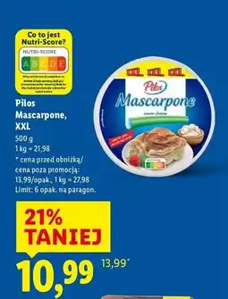 Lidl Serek mascarpone Pilos oferta