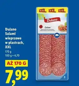 Lidl Salami premium plastry Dulano oferta