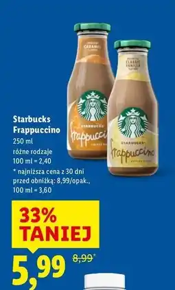 Lidl Napój caramel Starbucks Frappuccino oferta