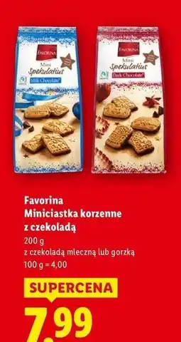 Lidl Ciastka korzenne z ciemną czekoladą Favorina oferta