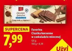 Lidl Ciastka korzenne z mleczną czekoladą Favorina oferta