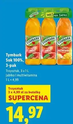 Lidl Sok jabłkowy 2 szt + multiwitamina Tymbark oferta