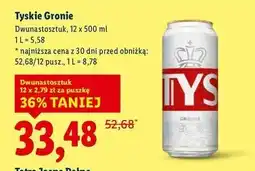 Lidl Piwo Tyskie Gronie oferta
