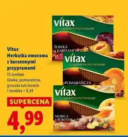 Lidl Herbata morela & rokitnik Vitax Z Korzennymi Przyprawami oferta
