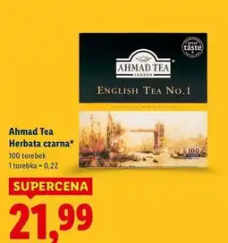 Lidl Herbata ekspresowa z zawieszką Ahmad Tea London English No. 1 oferta