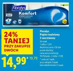 Lidl Papier toaletowy komfort Floralys oferta