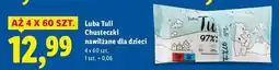Lidl Chusteczki nawilżane woda i aloes Luba Tuli oferta