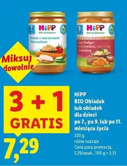 Lidl Kasza bulgur z warzywami, cieciorką i wołowiną Hipp oferta