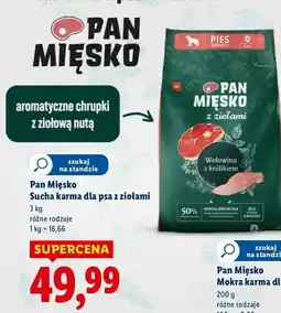 Lidl Karma dla psa z ziołami Pan Mięsko oferta