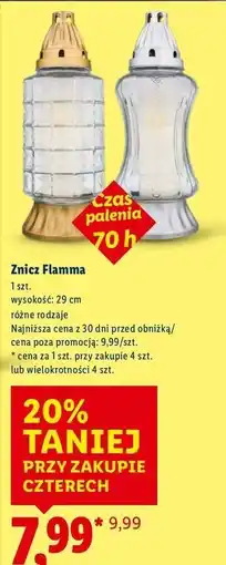 Lidl Znicz flamma 70h oferta