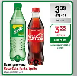 Eurocash Napój gazowany: coca-cola, fanta, sprite oferta