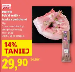Lidl Królik tuszka z podrobami Rzeźnik oferta