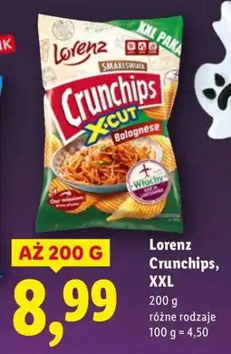 Lidl Chipsy Crunchips XXL różne rodzaje Lorenz oferta