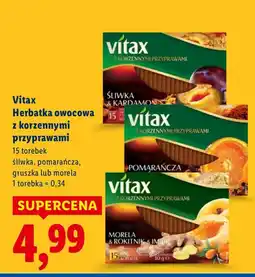Lidl Herbata owocowa Vitax śliwka oferta