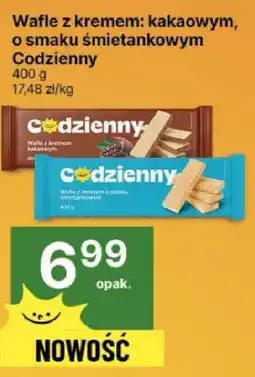 Delikatesy Centrum Wafle z kremem kakaowym o smaku śmietankowym Codzienny oferta