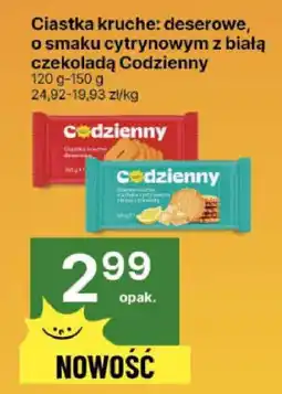 Delikatesy Centrum Ciastka kruche deserowe o smaku cytrynowym z białą czekoladą Codzienny oferta