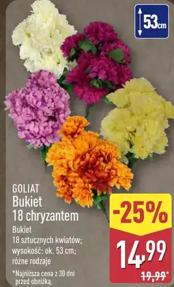 ALDI Bukiet kwiatów sztucznych Goliat oferta