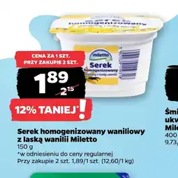 Netto Serek homogenizowany Miletto oferta
