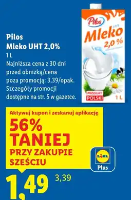 Lidl Mleko Pilos oferta
