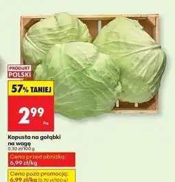 Biedronka Kapusta na gołąbki polska oferta