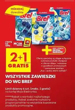 Biedronka Kostka do wc 4 function lemon + ocean Bref Power Aktiv oferta