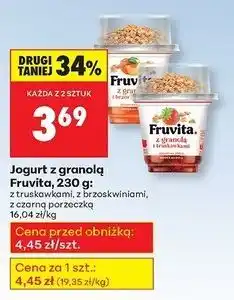Biedronka Jogurt z porzeczkami granolą Fruvita oferta