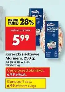 Biedronka Koreczki śledziowe w oleju Marinero oferta