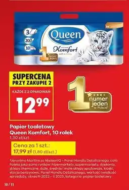 Biedronka Papier toaletowy komfort Queen oferta