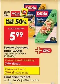 Biedronka Szynka drobiowa gotowana Silesia Duda oferta