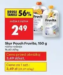 Biedronka Jogurt wanilia saszetka Fruvita Skyr oferta