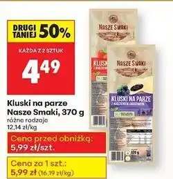 Biedronka Kluski na parze z nadzieniem truskawkowym Nasze Smaki oferta