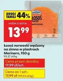 Biedronka Łosoś norweski wędzony plastry Marinero oferta