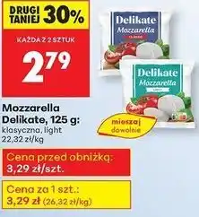Biedronka Ser mozzarella light Delikate oferta