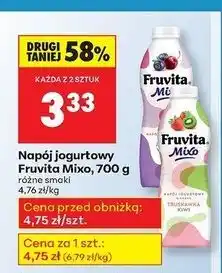 Biedronka Napój jogurtowy truskawka kiwi Fruvita Mixo oferta