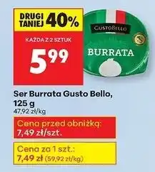 Biedronka Ser burrata Gustobello oferta