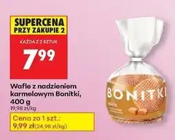 Biedronka Wafle z nadzieniem karmelowym Bonitki oferta