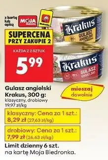 Biedronka Gulasz angielski z kurczaka Krakus Animex oferta