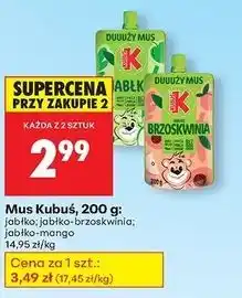 Biedronka Mus jabłko-mango Kubuś oferta