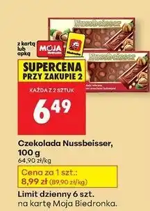 Biedronka Czekolada mleczna z całymi orzechami Alpen Gold Nussbeisser oferta