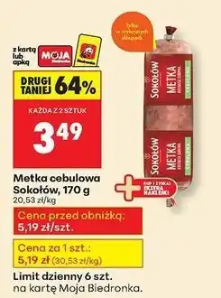 Biedronka Metka cebulowa Sokołów oferta