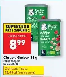 Biedronka Chrupki ryżowo-pszenne banan i malina Gerber Organic oferta