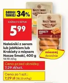 Biedronka Naleśniki z serem i rodzynkami Nasze Smaki oferta