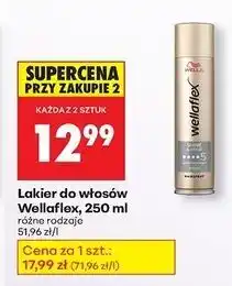 Biedronka Lakier do włosów shine hold Wellaflex oferta