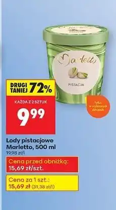 Biedronka Lody pistacja Marletto oferta