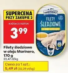 Biedronka Filet śledziowe w oleju roślinnym Marinero oferta