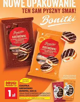 Biedronka Ciastka kremówki czekoladowo - wiśniowe Bonitki oferta