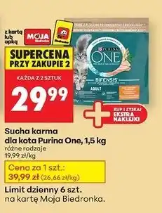 Biedronka Karma dla kota z drobiem Purina One Bifensis oferta